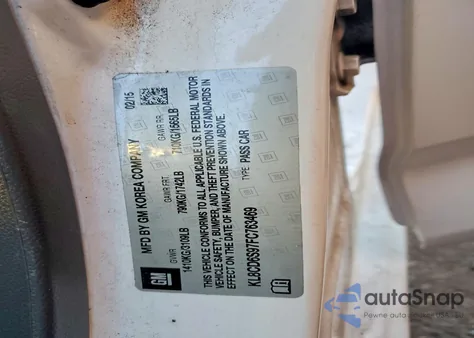 2015 Chevrolet Spark 1Lt z USA, uszkodzony, nr VIN KL8CD6S97FC763469